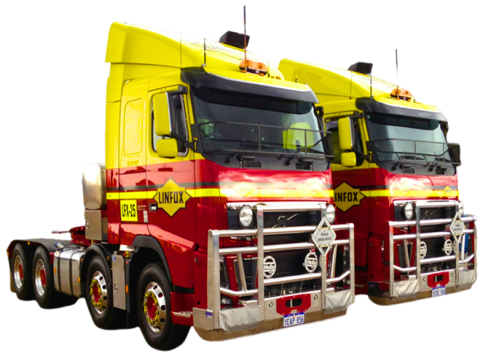 Courier delivery trucks